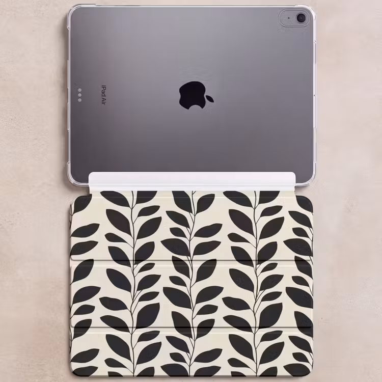 iPad hoes - Botanisch - Dessin - Zwart - Beige — 6