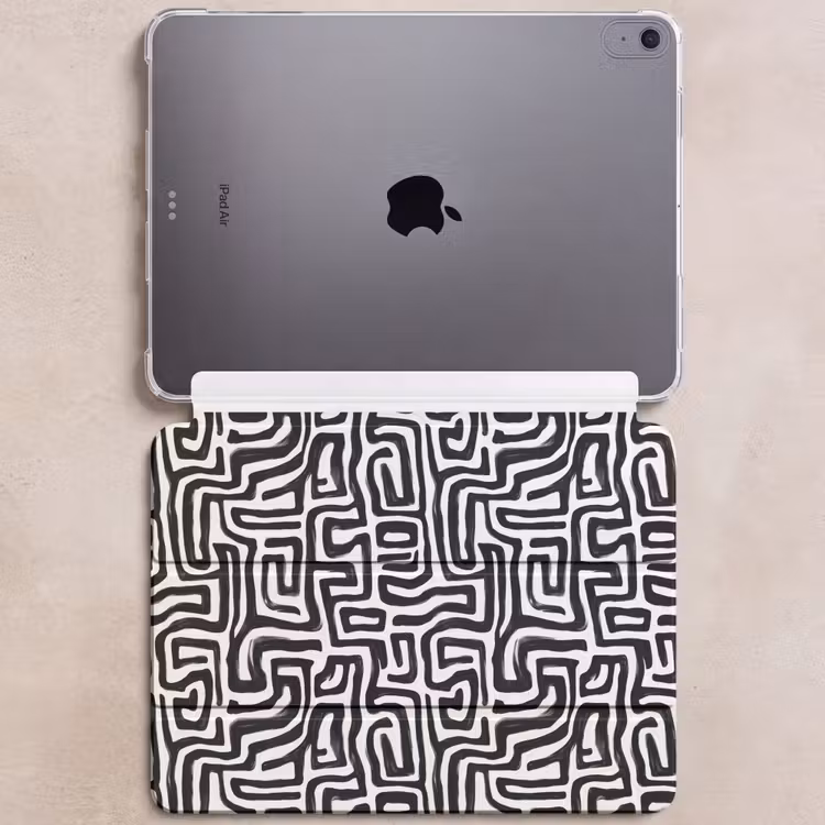 iPad hoes - Grafisch - Lijnen - Zwart - Wit — 6