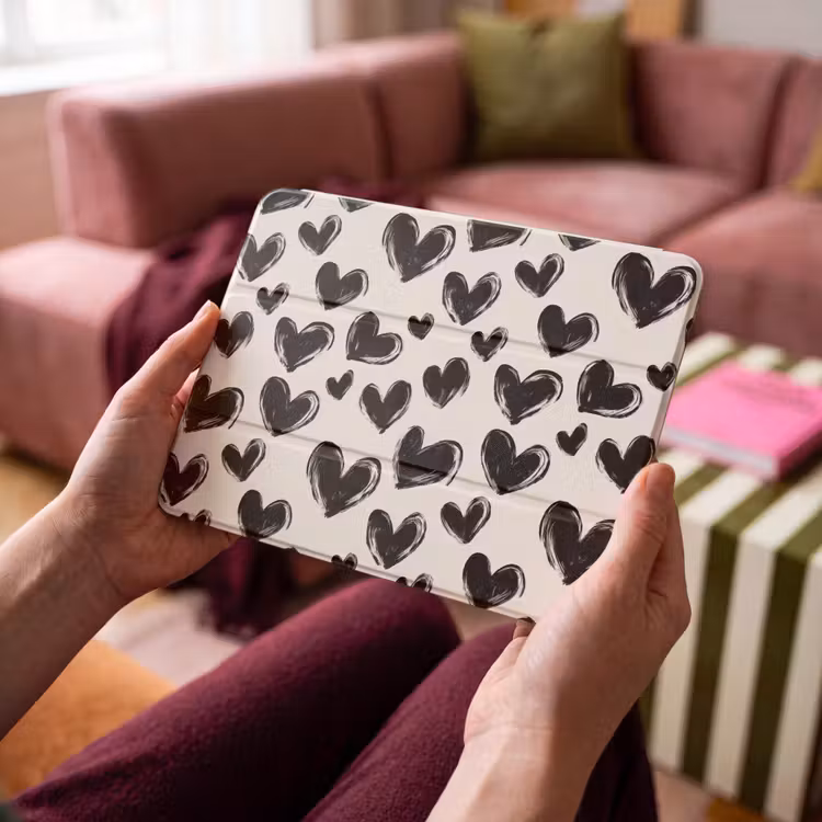 iPad hoes - Hartjes - Patroon - Zwart — 4