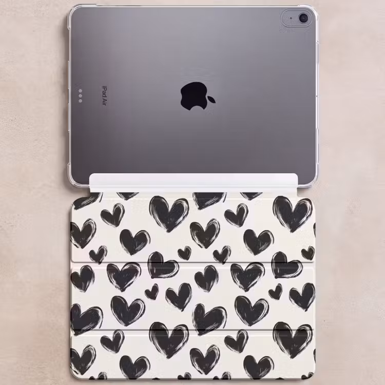 iPad hoes - Hartjes - Patroon - Zwart — 6