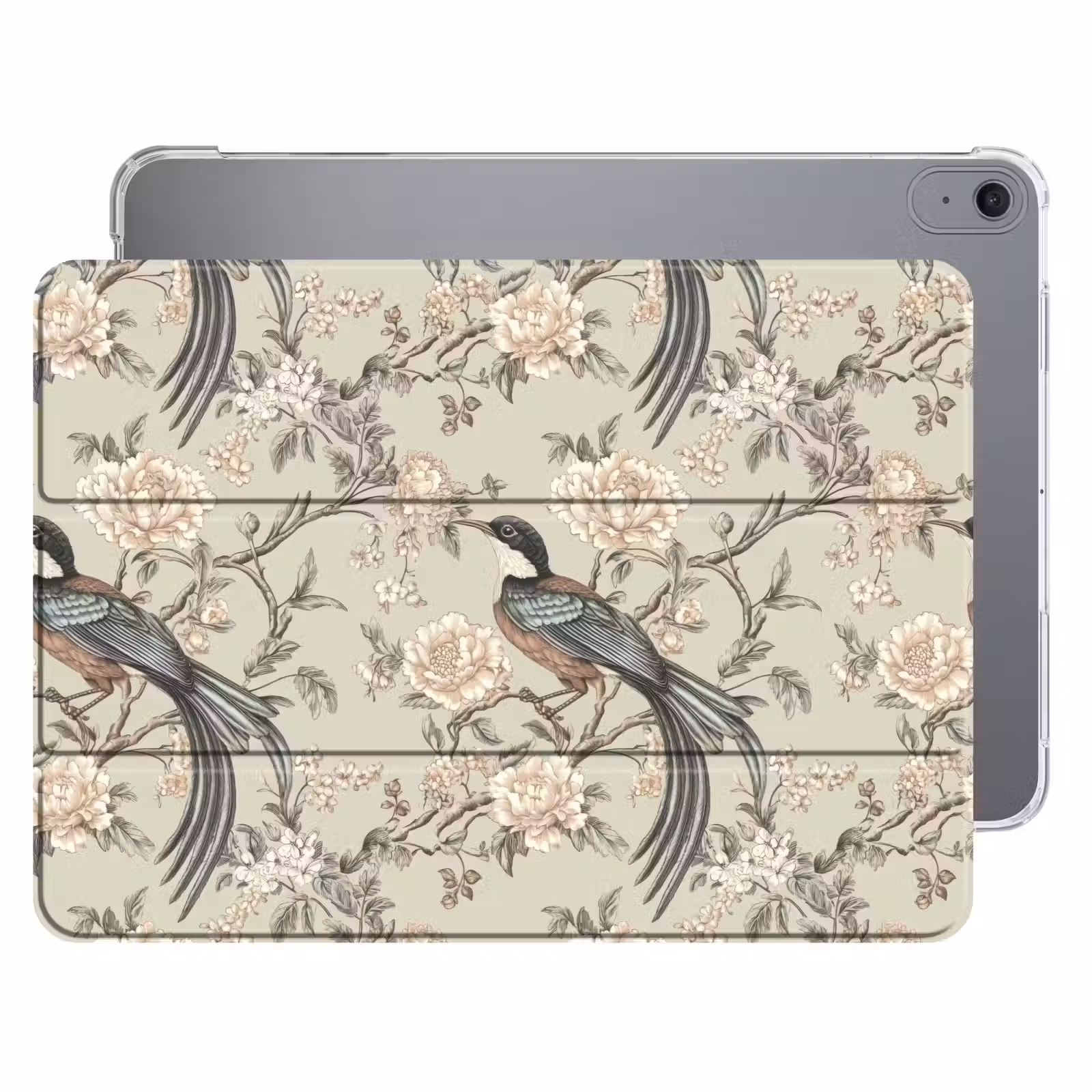 iPad hoes - Bloem - Vogel - Kleurrijk — 1