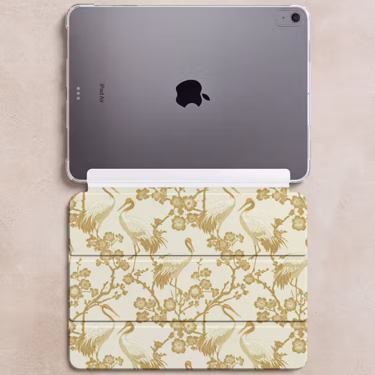 iPad hoes - Kraanvogels - Kersenbloesem - Goud — 6