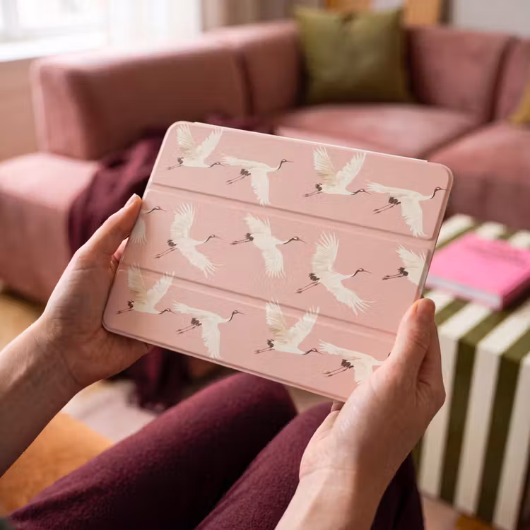 iPad hoes - Modern - Kraanvogels - Roze — 4