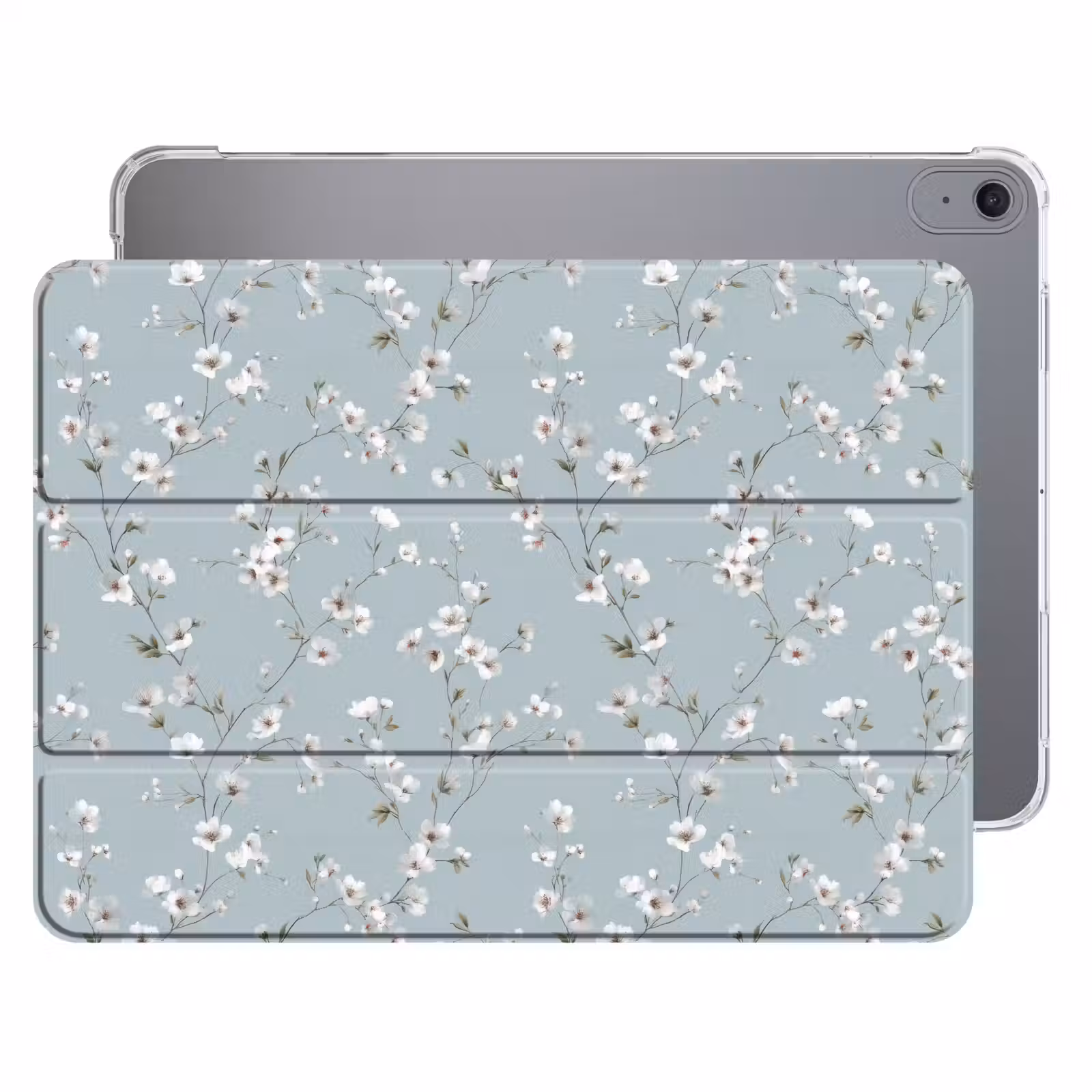 iPad hoes - Klassiek - Bloemen - Blauw — 1
