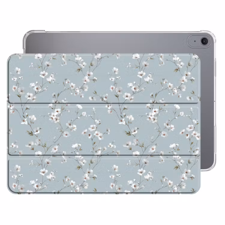 iPad hoes - Klassiek - Bloemen - Blauw — 1