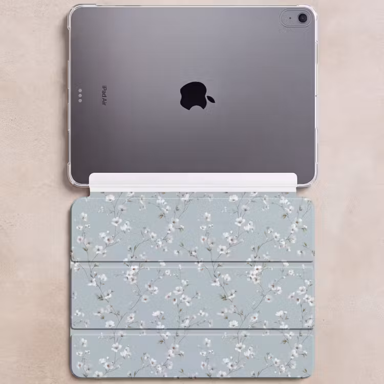 iPad hoes - Klassiek - Bloemen - Blauw — 6