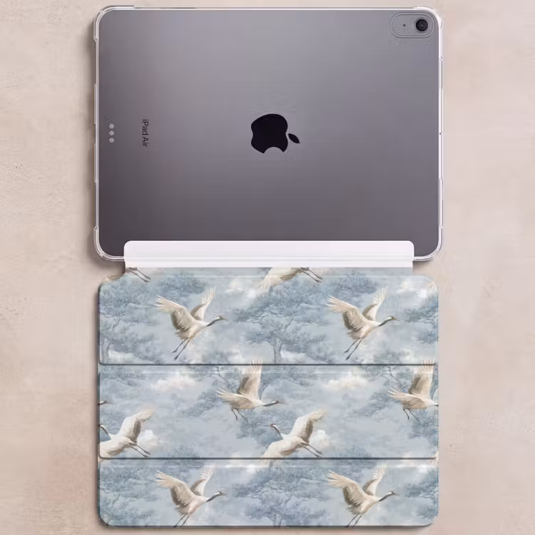 iPad hoes - Wolken - Kraanvogels - Blauw — 6