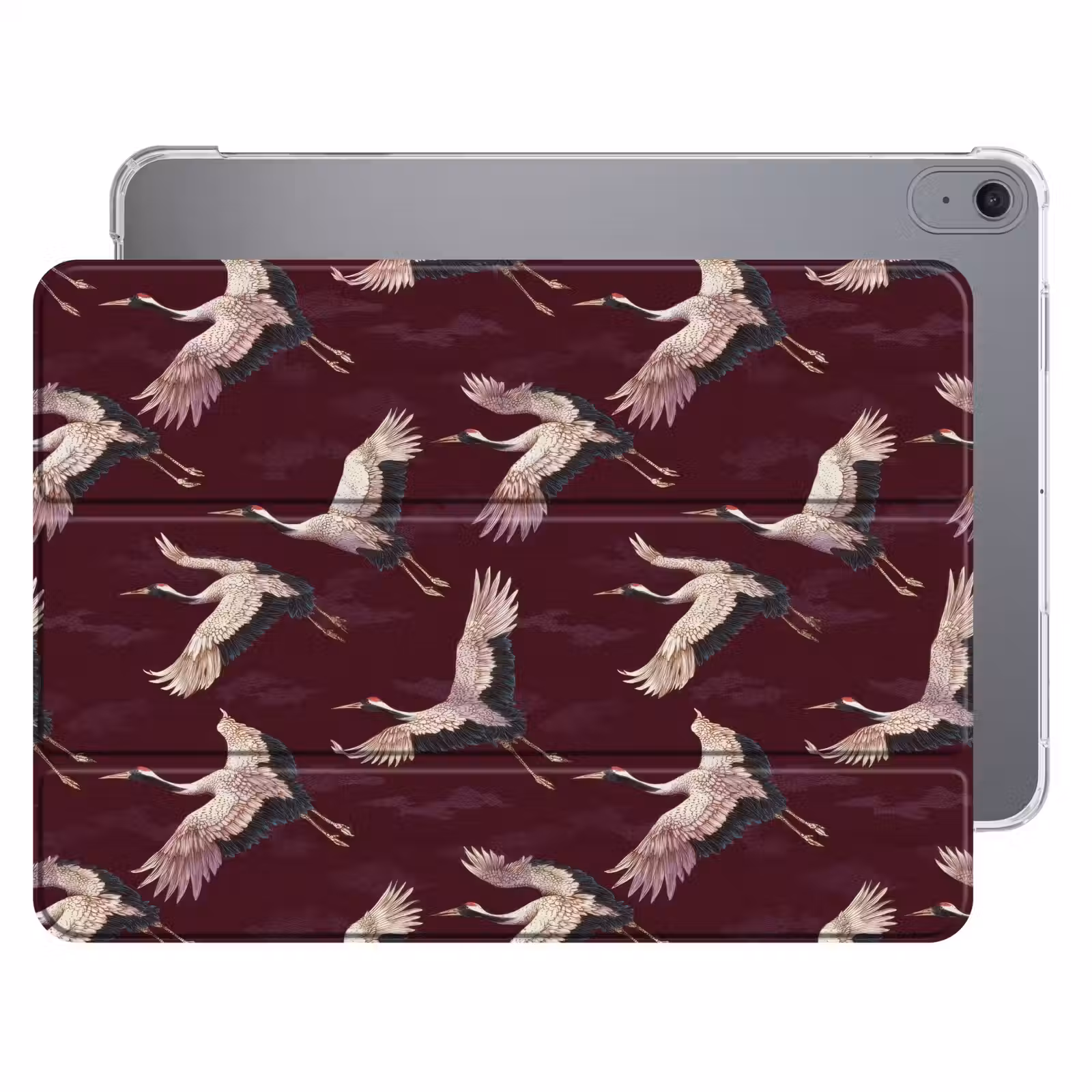 iPad hoes - Kraanvogels - Klassiek - Bordeaux — 1