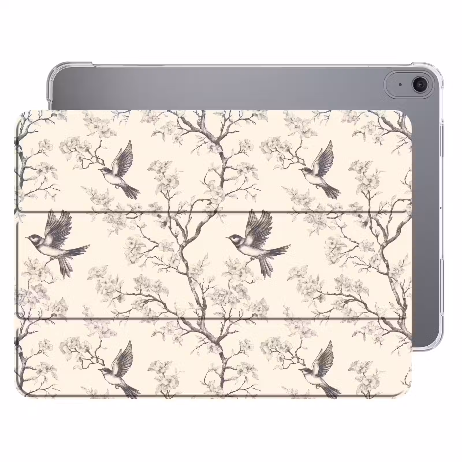 iPad hoes - Takken - Vogels - Beige — 1