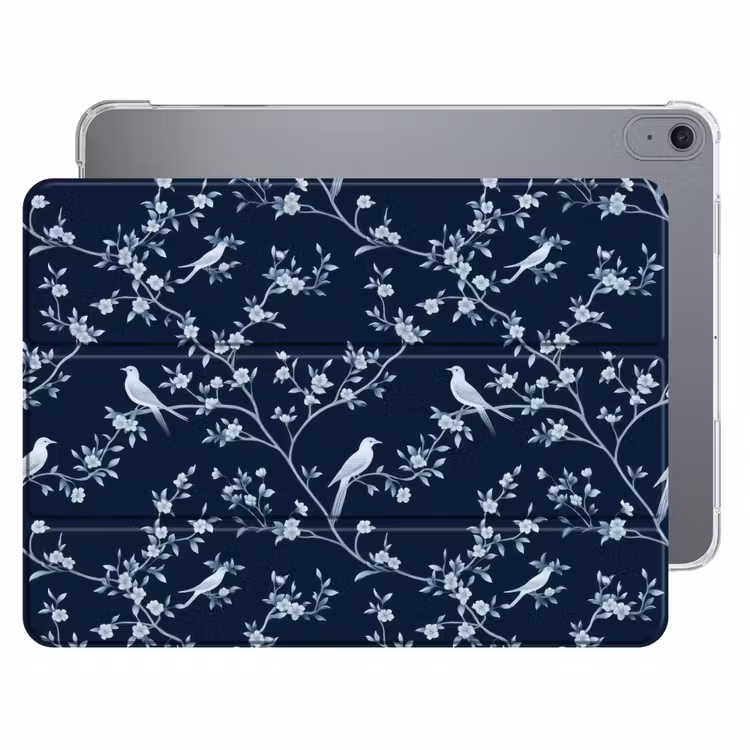 iPad hoes - Grafisch - Bloesemtak - Blauw — 1