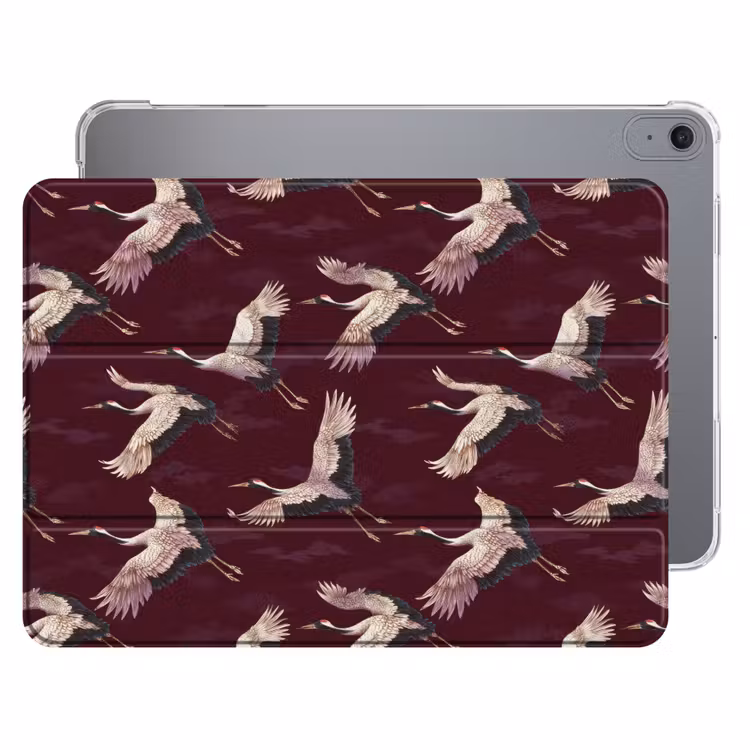 iPad hoes - Kraanvogels - Klassiek - Bordeaux — 1