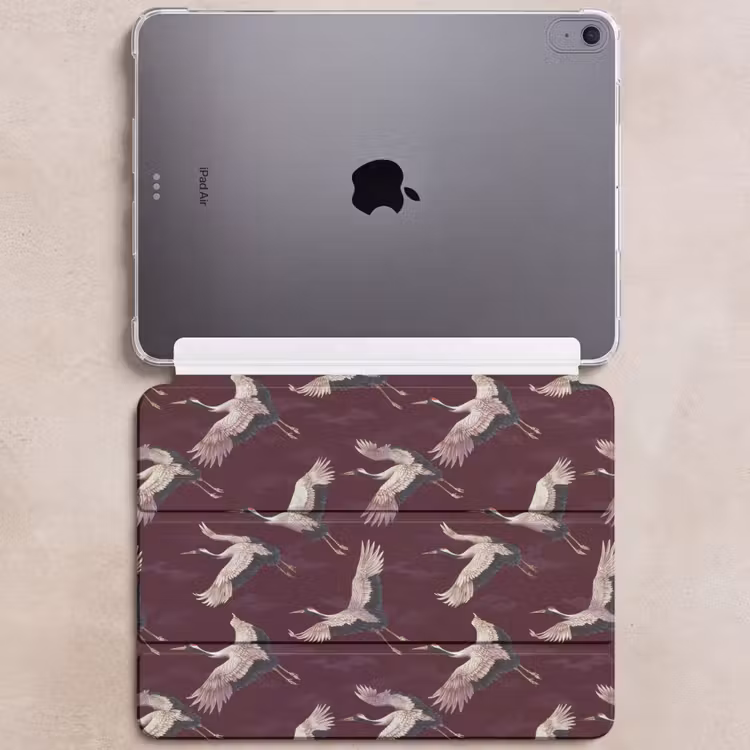iPad hoes - Kraanvogels - Klassiek - Bordeaux — 6