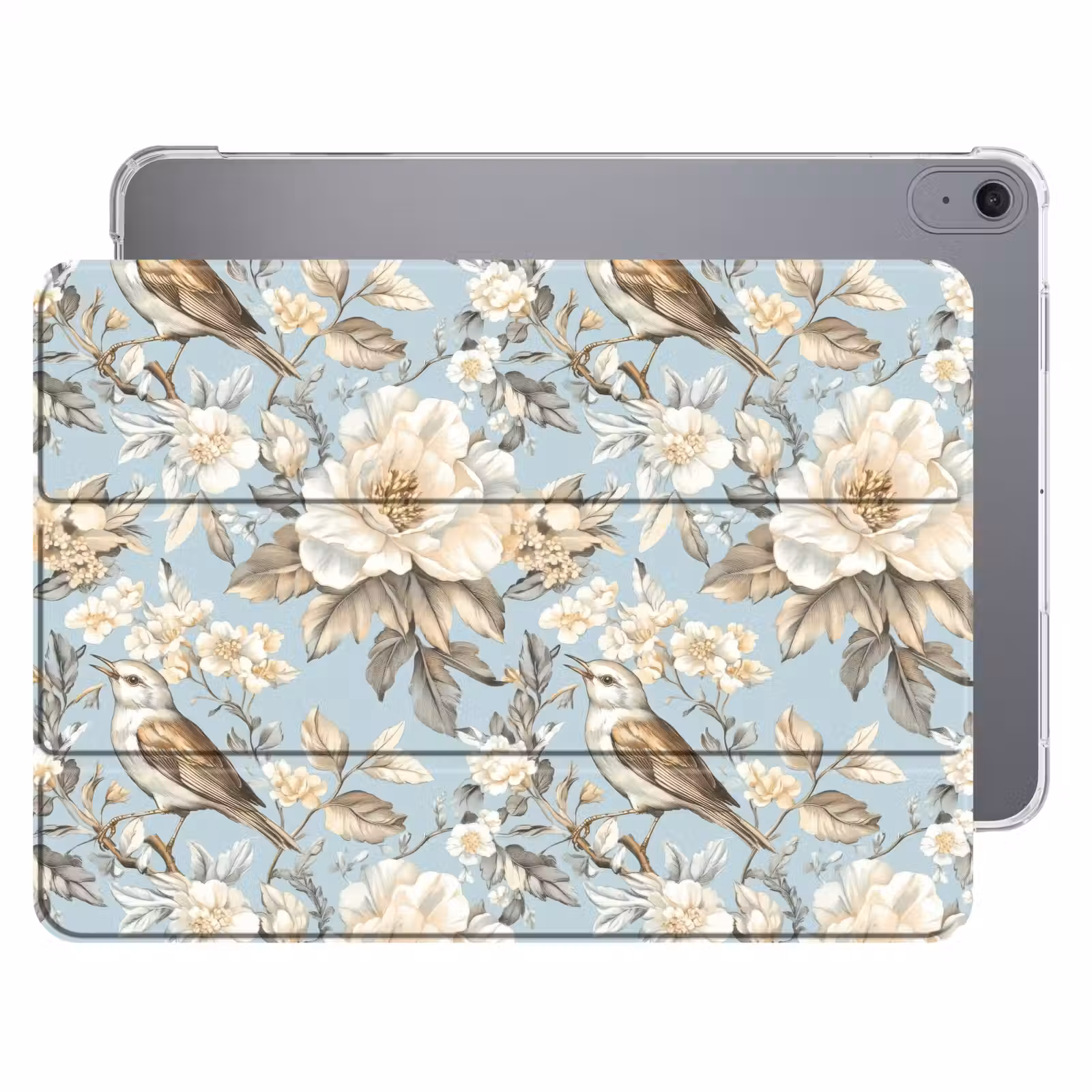 iPad hoes - Botanisch - Zangvogel - Blauw — 1