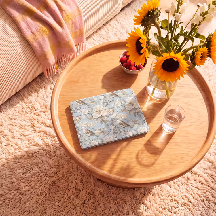 iPad hoes - Botanisch - Zangvogel - Blauw — 2