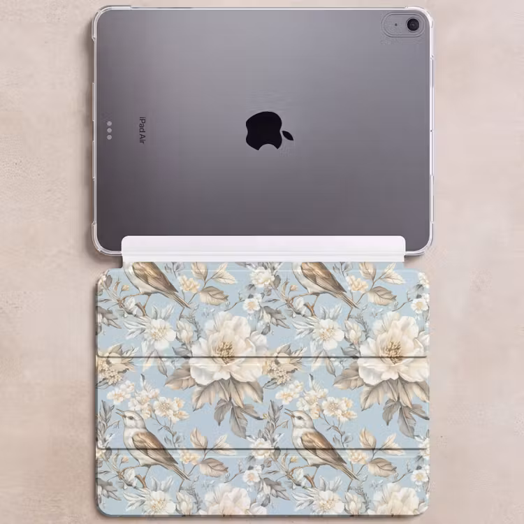 iPad hoes - Botanisch - Zangvogel - Blauw — 6