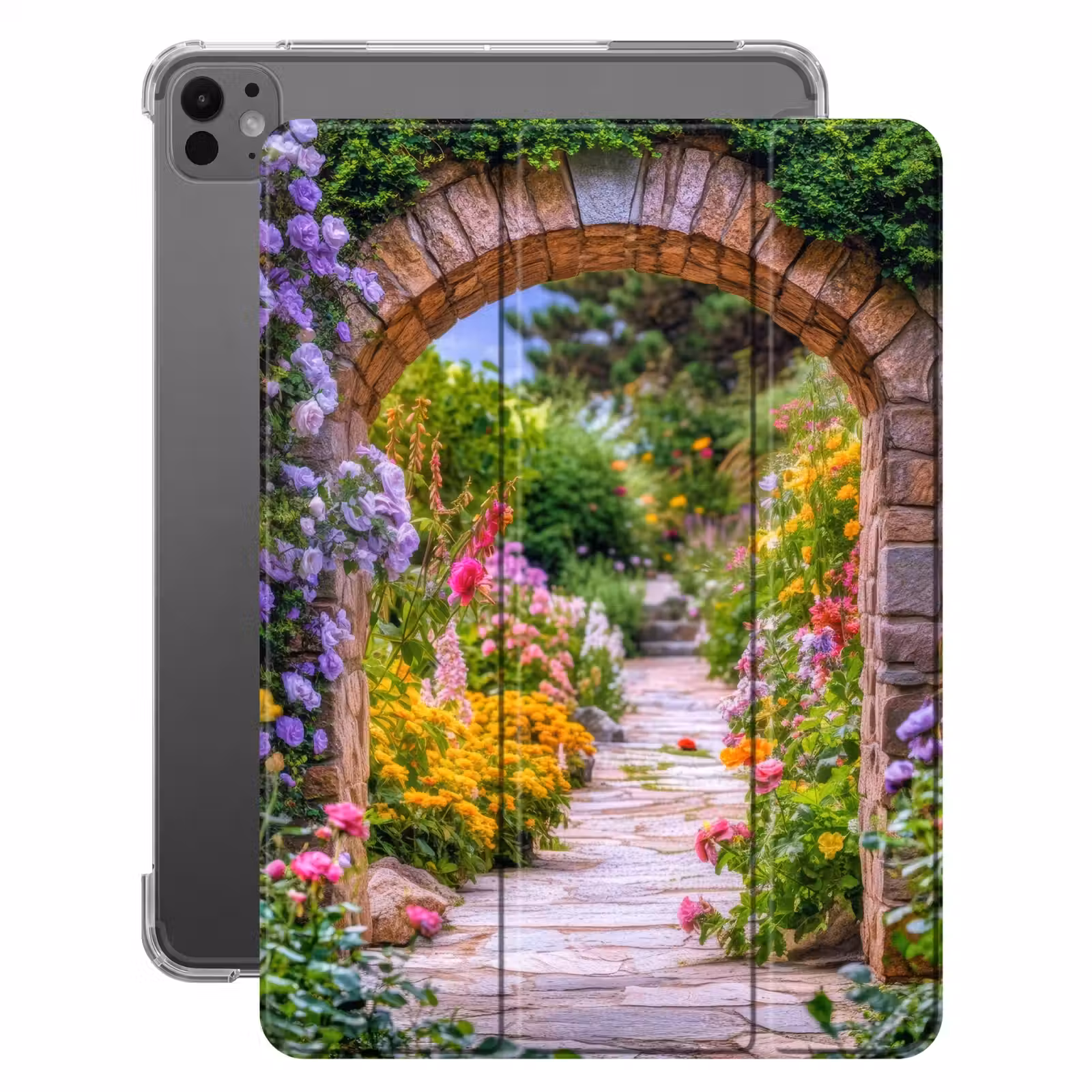 iPad hoes - Doorkijk - Bloemen - Pad - Natuur — 1