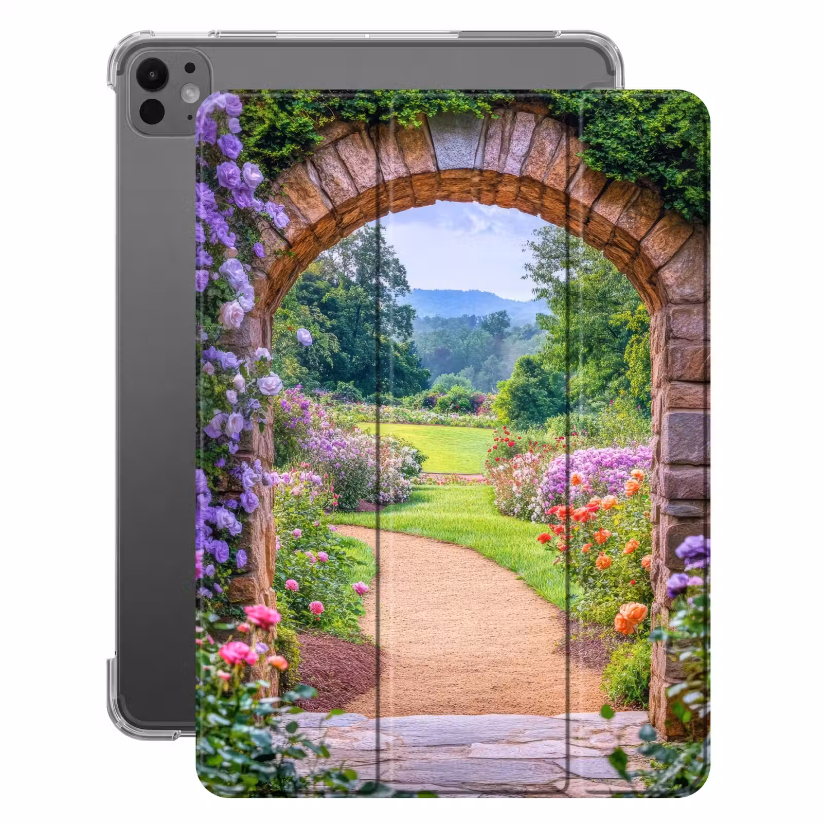 iPad hoes - Doorkijk - Poort - Bloemen - Tuin — 1