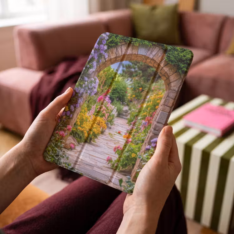 iPad hoes - Doorkijk - Bloemen - Pad - Natuur — 4