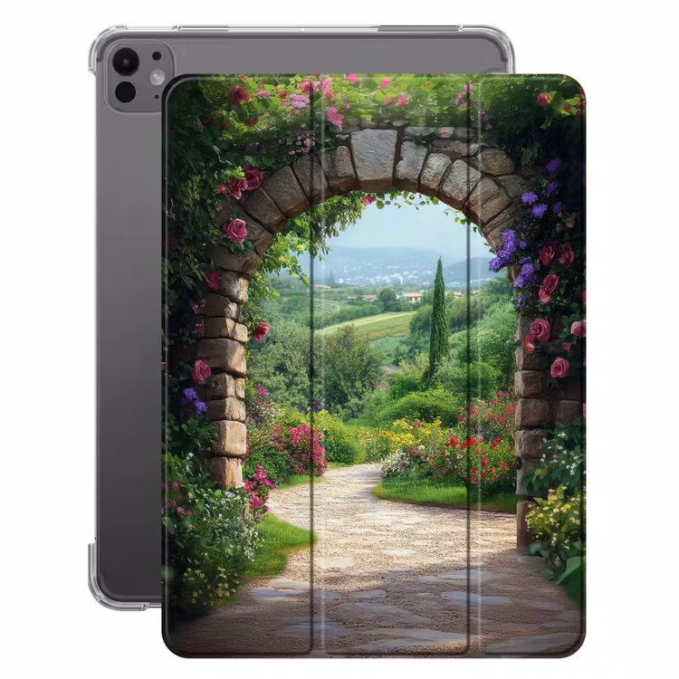 iPad hoes - Doorkijk - Landschap - Bloemen - Pad - Uitzicht — 1