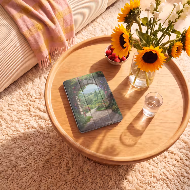 iPad hoes - Doorkijk - Landschap - Bloemen - Pad - Uitzicht — 2