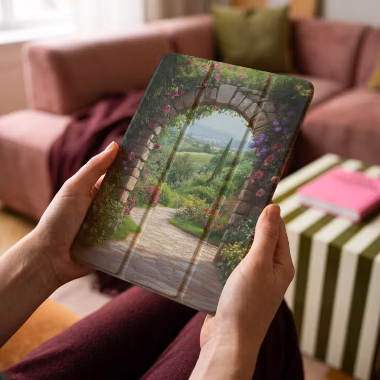 iPad hoes - Doorkijk - Landschap - Bloemen - Pad - Uitzicht — 4