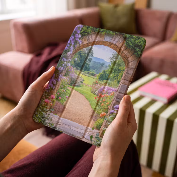 iPad hoes - Doorkijk - Poort - Bloemen - Tuin — 4