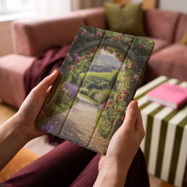 iPad hoes - Doorkijk - Tuinboog - Bloemen - Natuur - Pad — 4