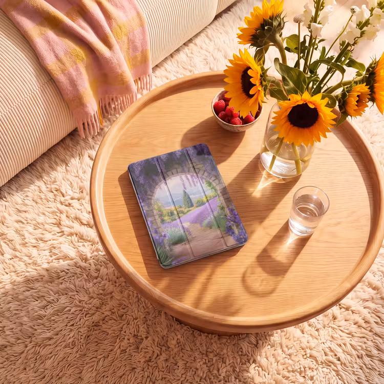 iPad hoes - Doorkijk - Lavendel - Bloemen - Paars - Poort — 2