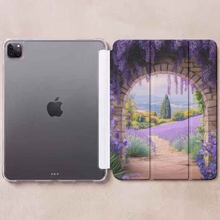 iPad hoes - Doorkijk - Lavendel - Bloemen - Paars - Poort — 6