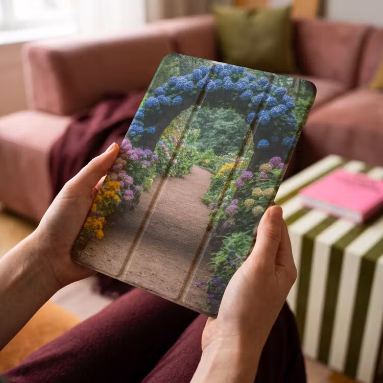 iPad hoes - Doorkijk - Bloemen - Hortensia - Pad — 4