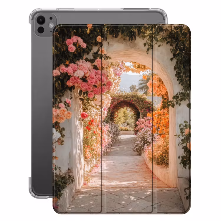 iPad hoes - Doorkijk - Boog - Bloemen - Pastel — 1