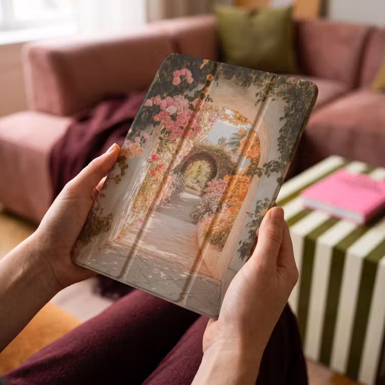 iPad hoes - Doorkijk - Boog - Bloemen - Pastel — 4