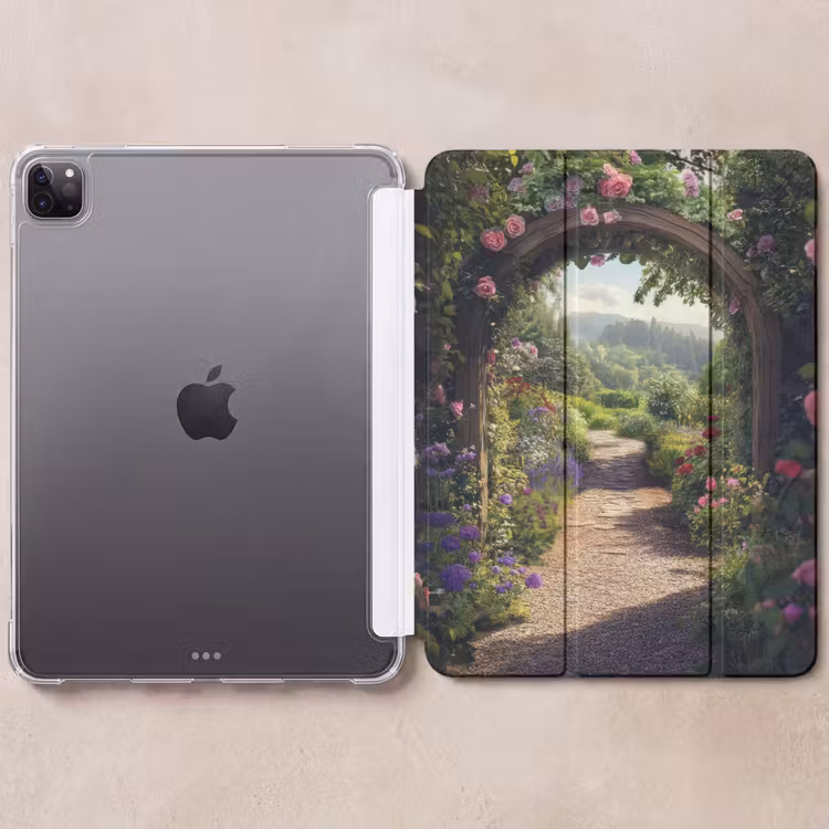 iPad hoes - Doorkijk - Landschap - Bloemen - Rozenboog - Natuur — 6