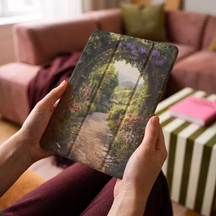 iPad hoes - Doorkijk - Landschap - Bloemen - Tuinboog - Natuur — 4