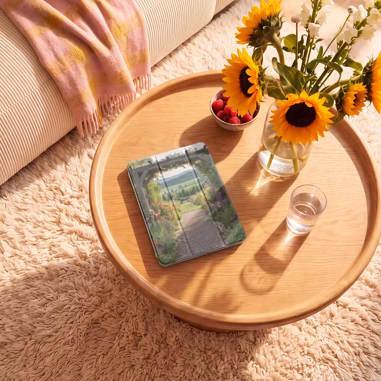 iPad hoes - Doorkijk - Landschap - Natuur - Tuinboog - Bloemen — 2