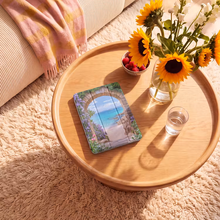 iPad hoes - Doorkijk - Poort - Zee - Strand - Rotsen — 2