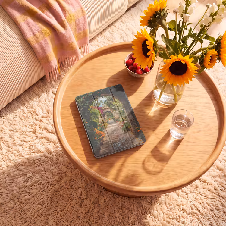 iPad hoes - Doorkijk - Bloemen - Poort - Stenen — 2