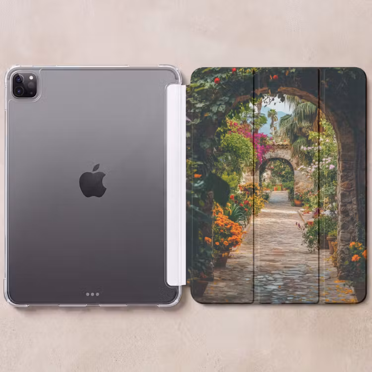 iPad hoes - Doorkijk - Bloemen - Poort - Stenen — 6