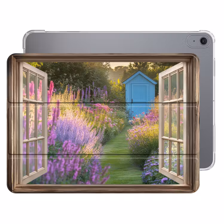 iPad hoes - Doorkijk - Bloemen - Raam - Natuur — 1
