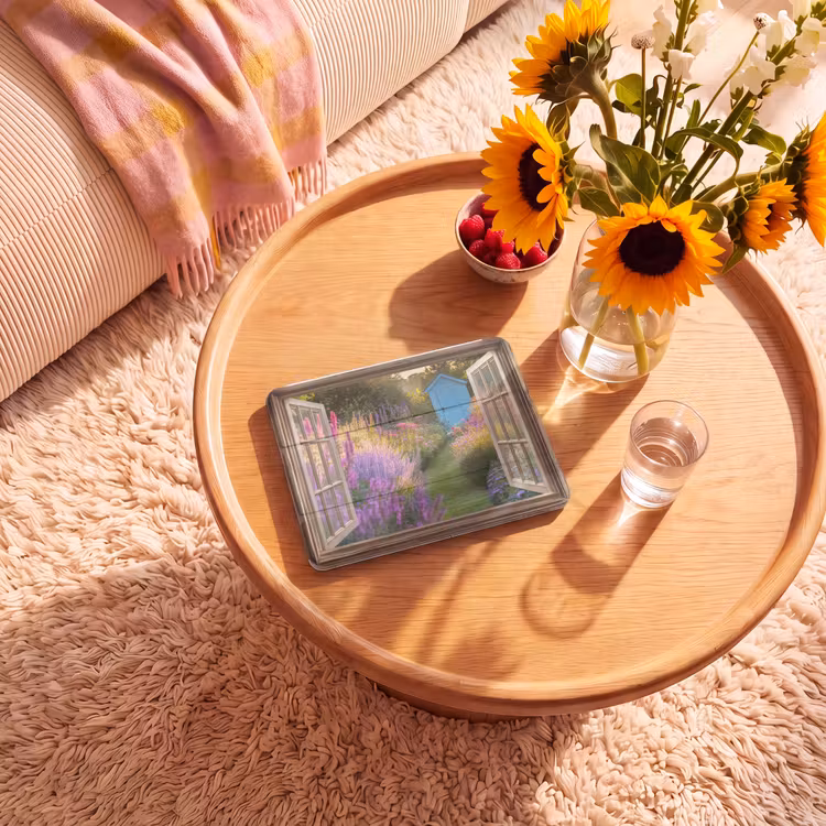 iPad hoes - Doorkijk - Bloemen - Raam - Natuur — 2