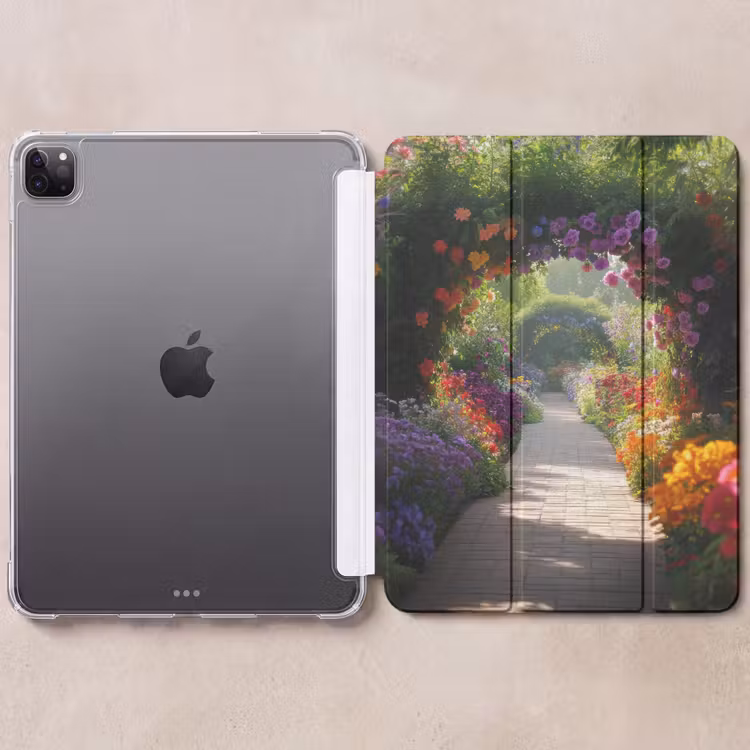 iPad hoes - Doorkijk - Pad - Bloemen - Struik - Kleurrijk — 6