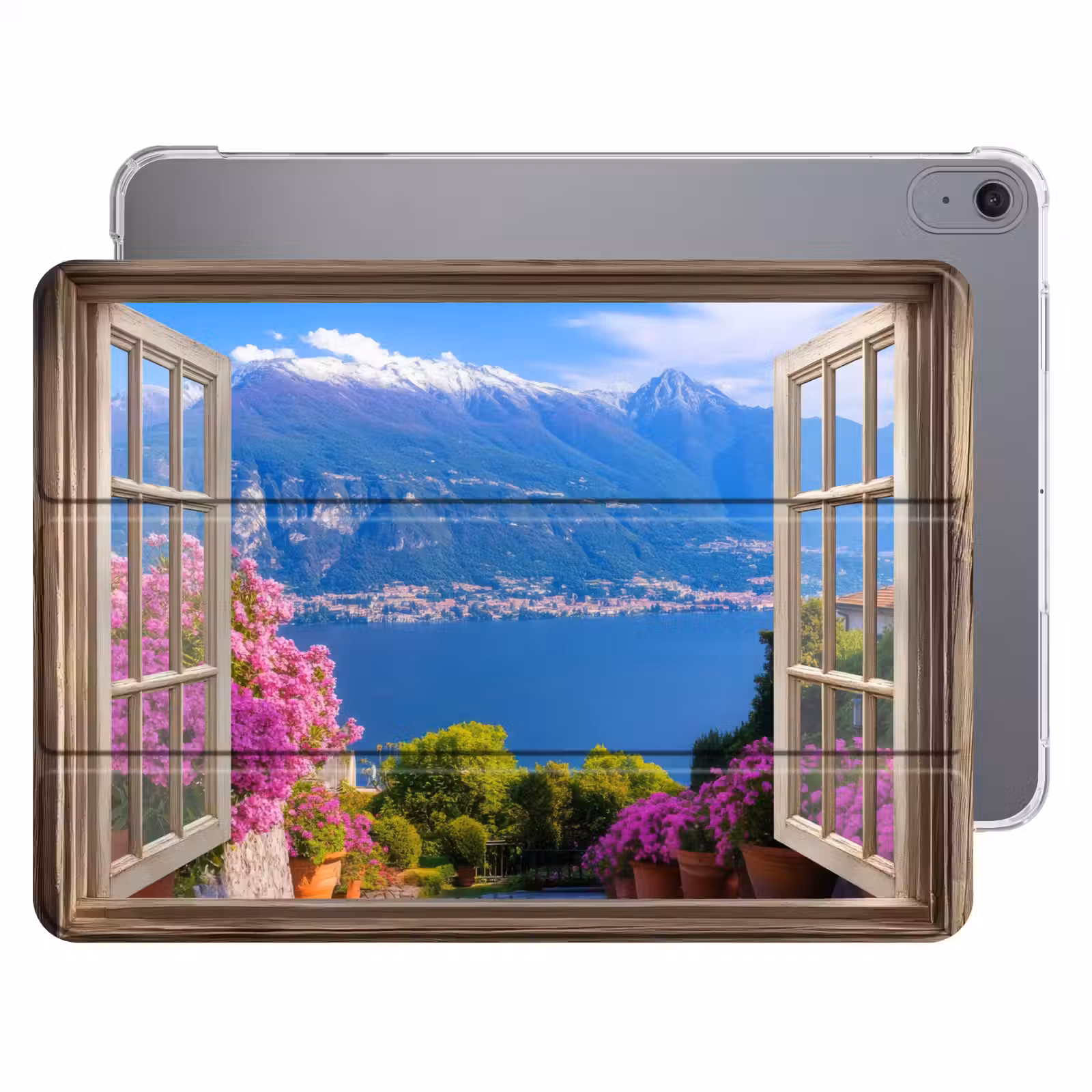 iPad hoes - Doorkijk - Berg - Landschap - Uitzicht - Meer — 1