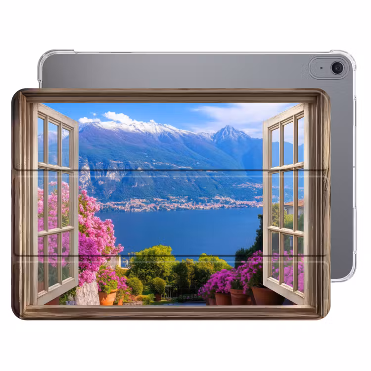 iPad hoes - Doorkijk - Berg - Landschap - Uitzicht - Meer — 1