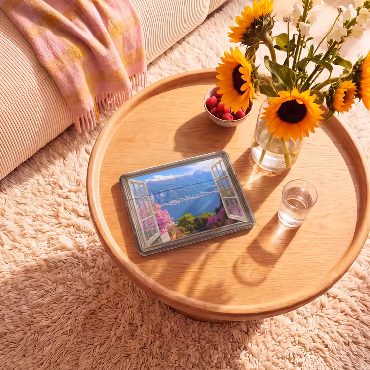 iPad hoes - Doorkijk - Berg - Landschap - Uitzicht - Meer — 2
