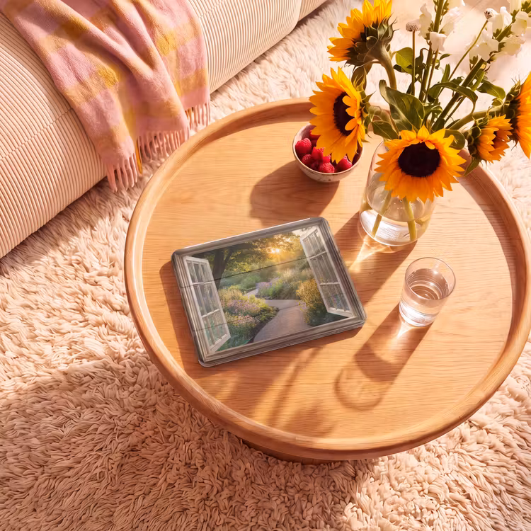 iPad hoes - Doorkijk - Bloemen - Natuur - Zon - Pad — 2