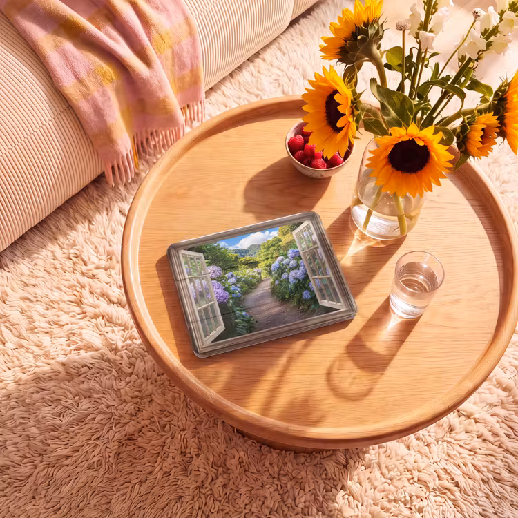 iPad hoes - Doorkijk - Hortensia - Pad - Natuur — 2