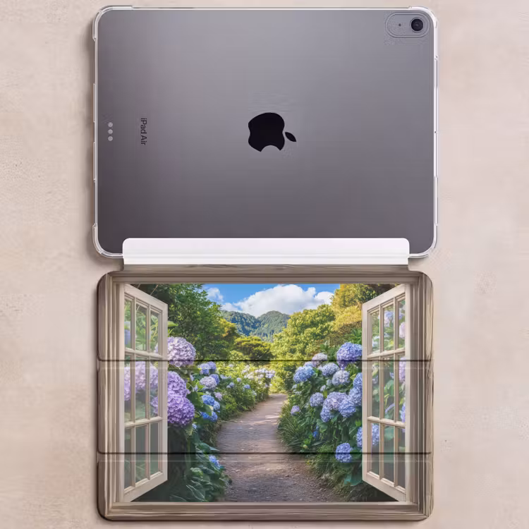 iPad hoes - Doorkijk - Hortensia - Pad - Natuur — 6