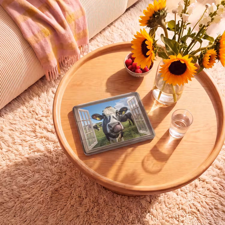 iPad hoes - Doorkijk - Koe - Weiland - Dieren - Natuur — 2