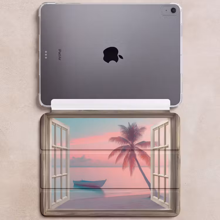 iPad hoes - Doorkijk - Strand - Palmboom - Tropisch — 6