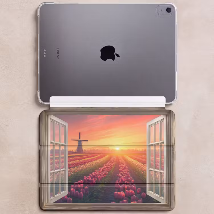 iPad hoes - Doorkijk - Tulpen - Zonsondergang - Bloemen - Kleurrijk — 6